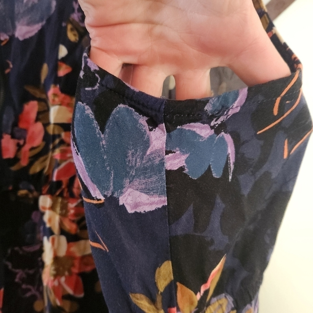 Torrid Tank Mini Dress Floral Blue Pink Tie Waist Plus Sixe 6 X - Picture 6 of 10